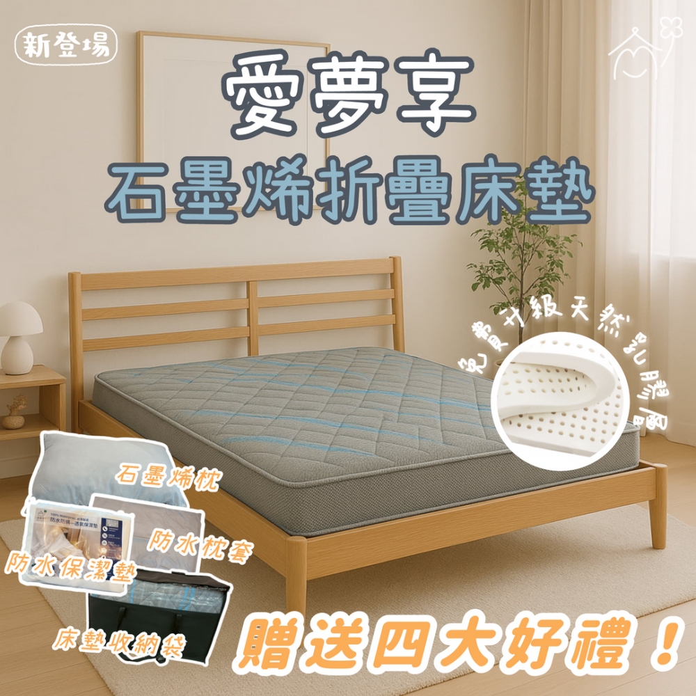 石墨烯三折床墊