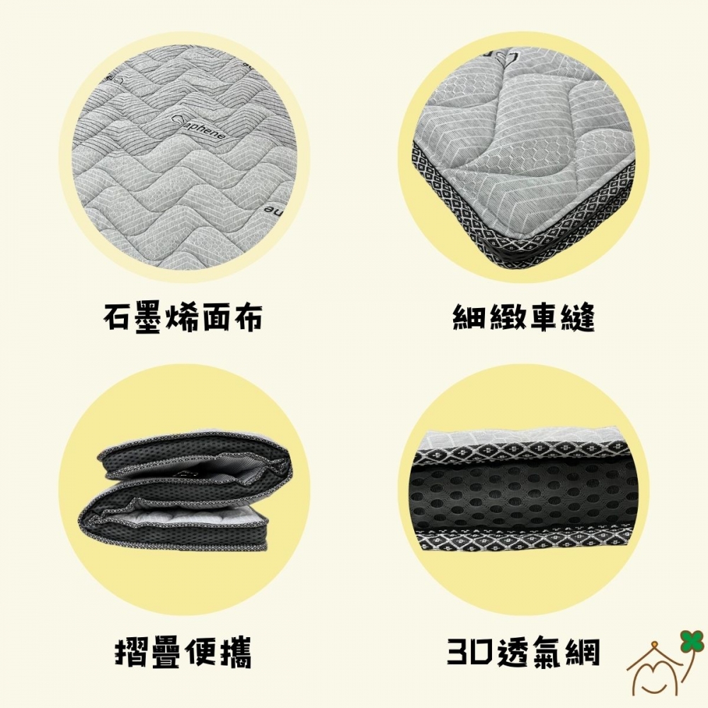 石墨烯三折床墊