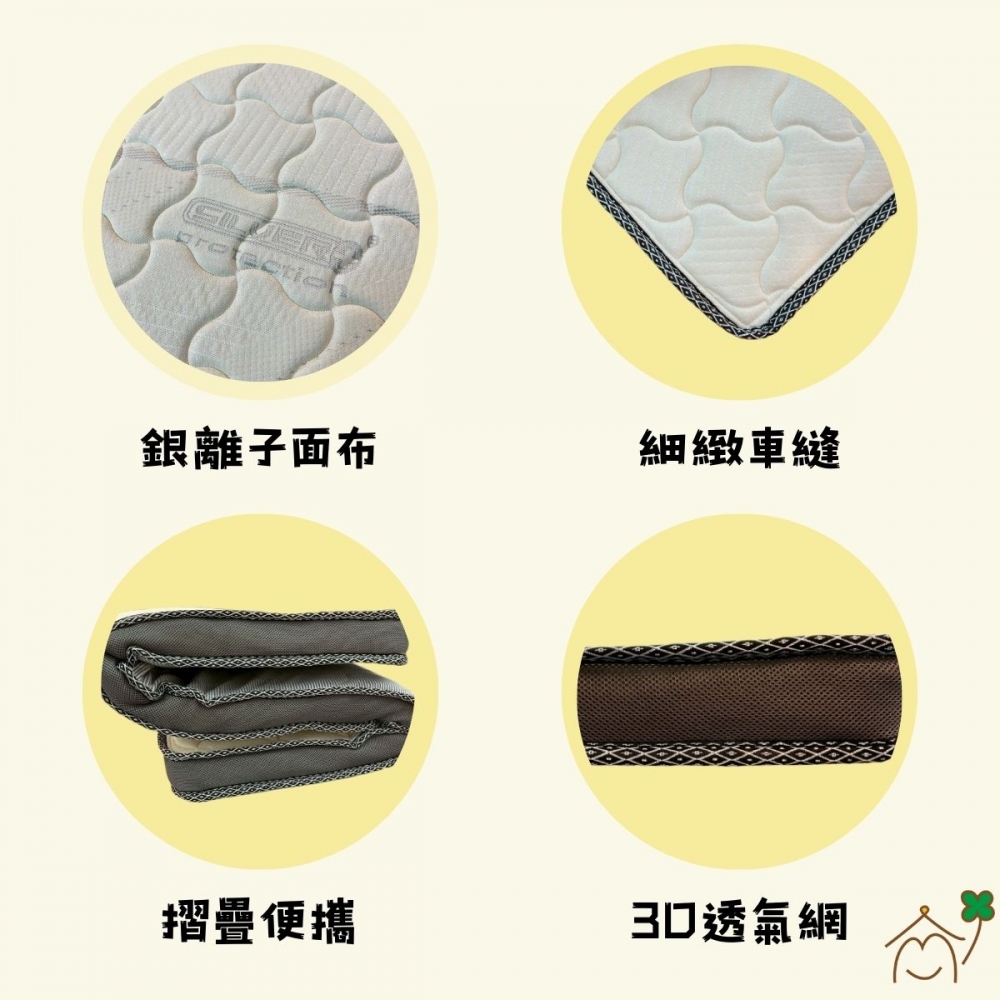 銀離子三折床墊