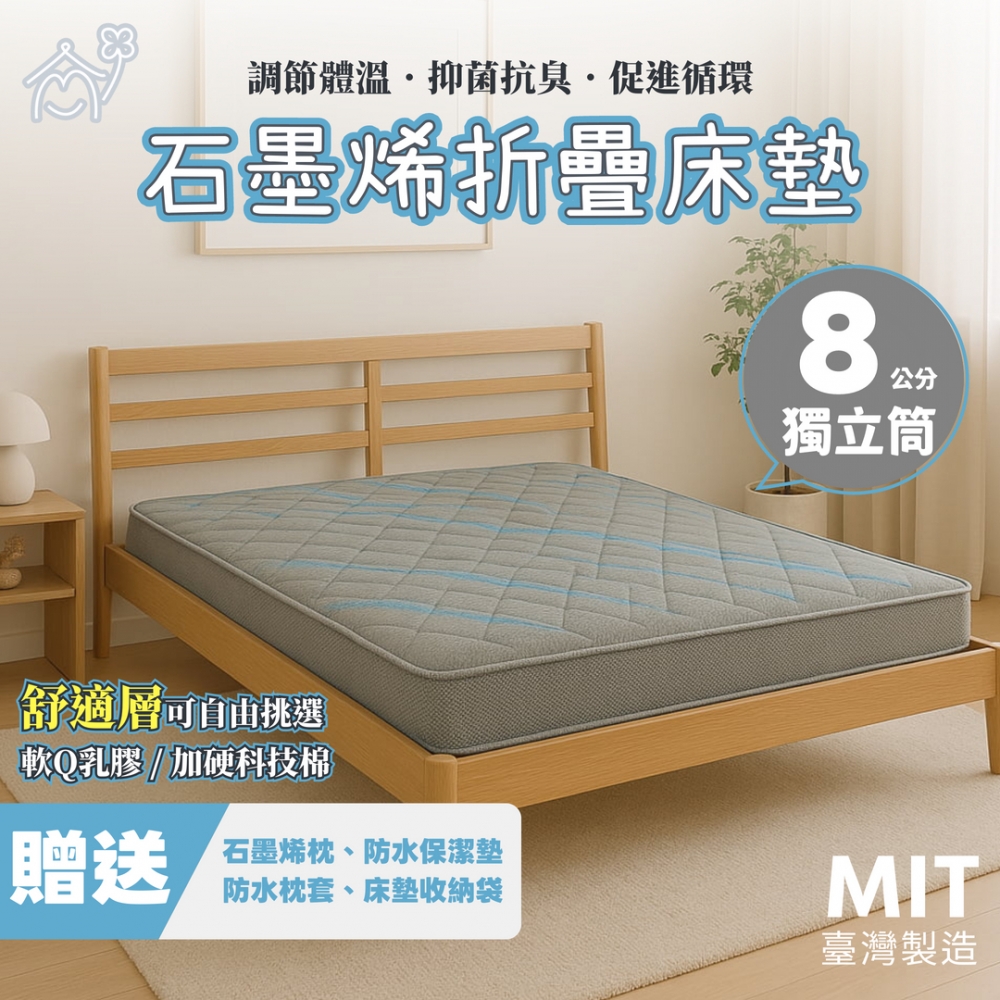 【免運】石墨烯三折床