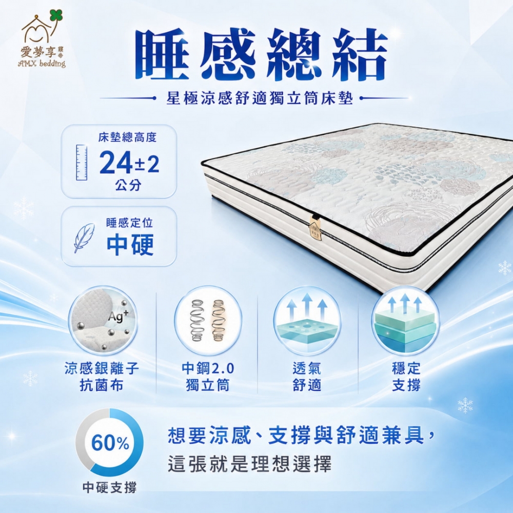 星極涼感獨立筒床墊