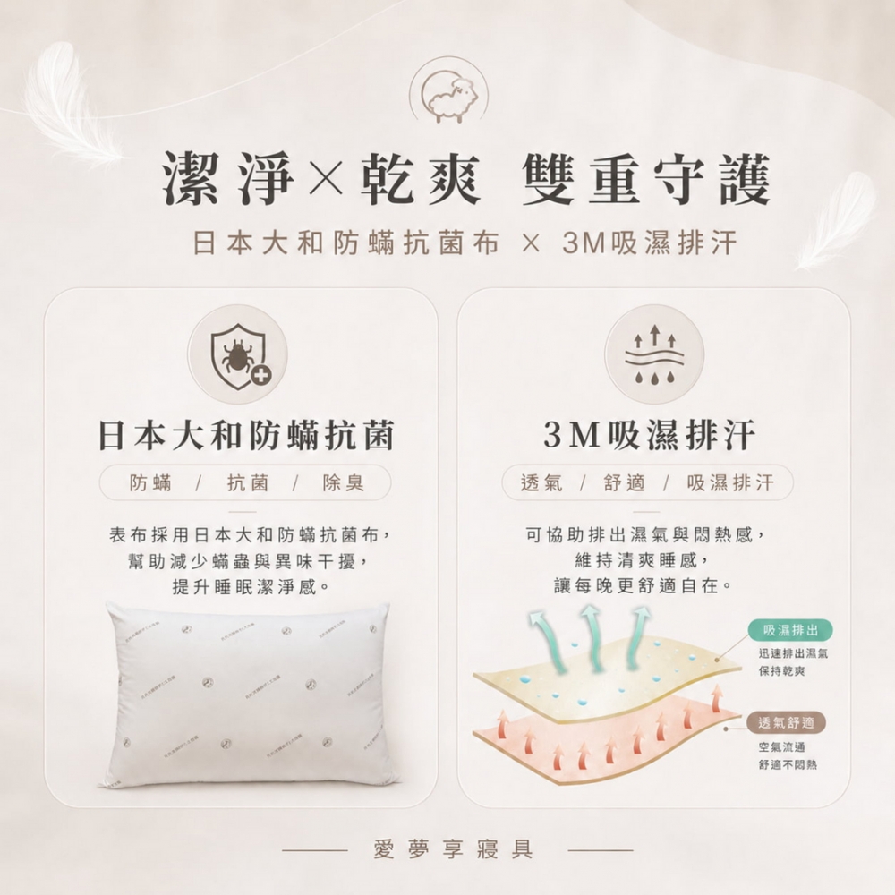 石墨烯天然羊毛枕