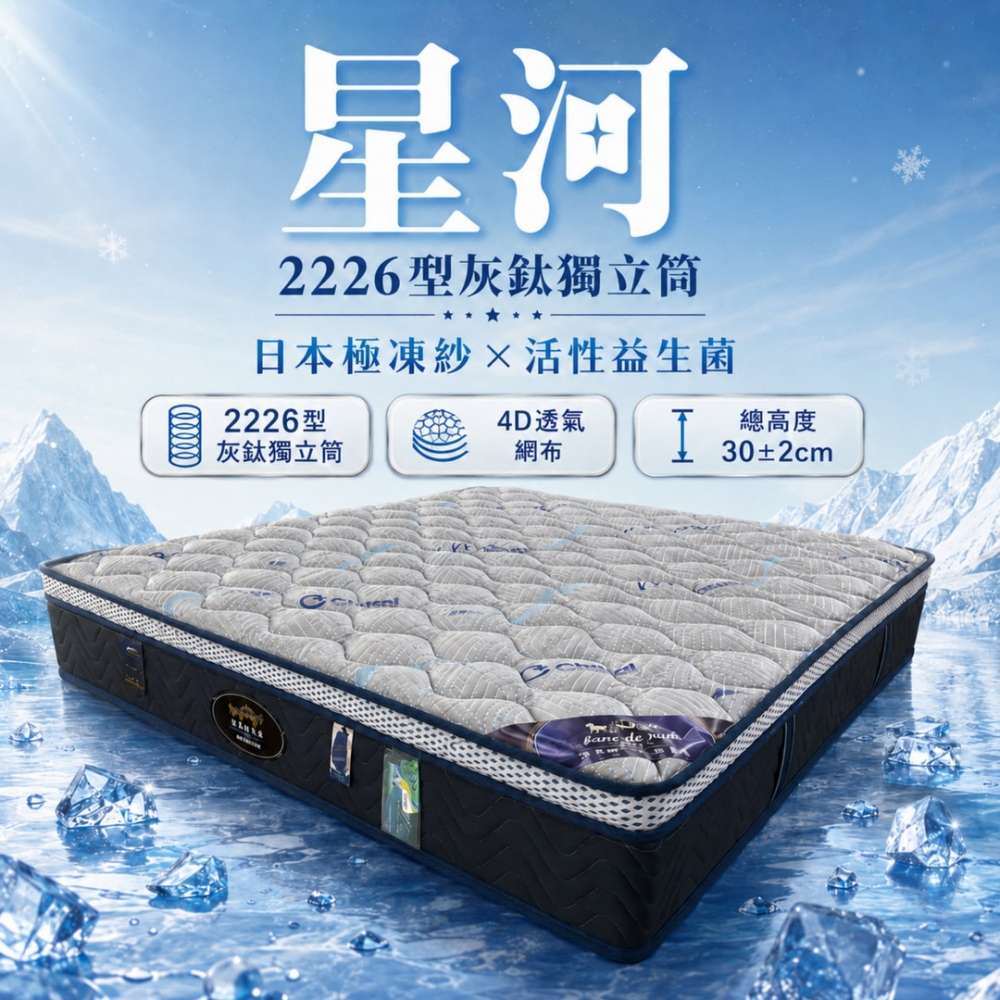 星河灰鈦獨立筒床墊
